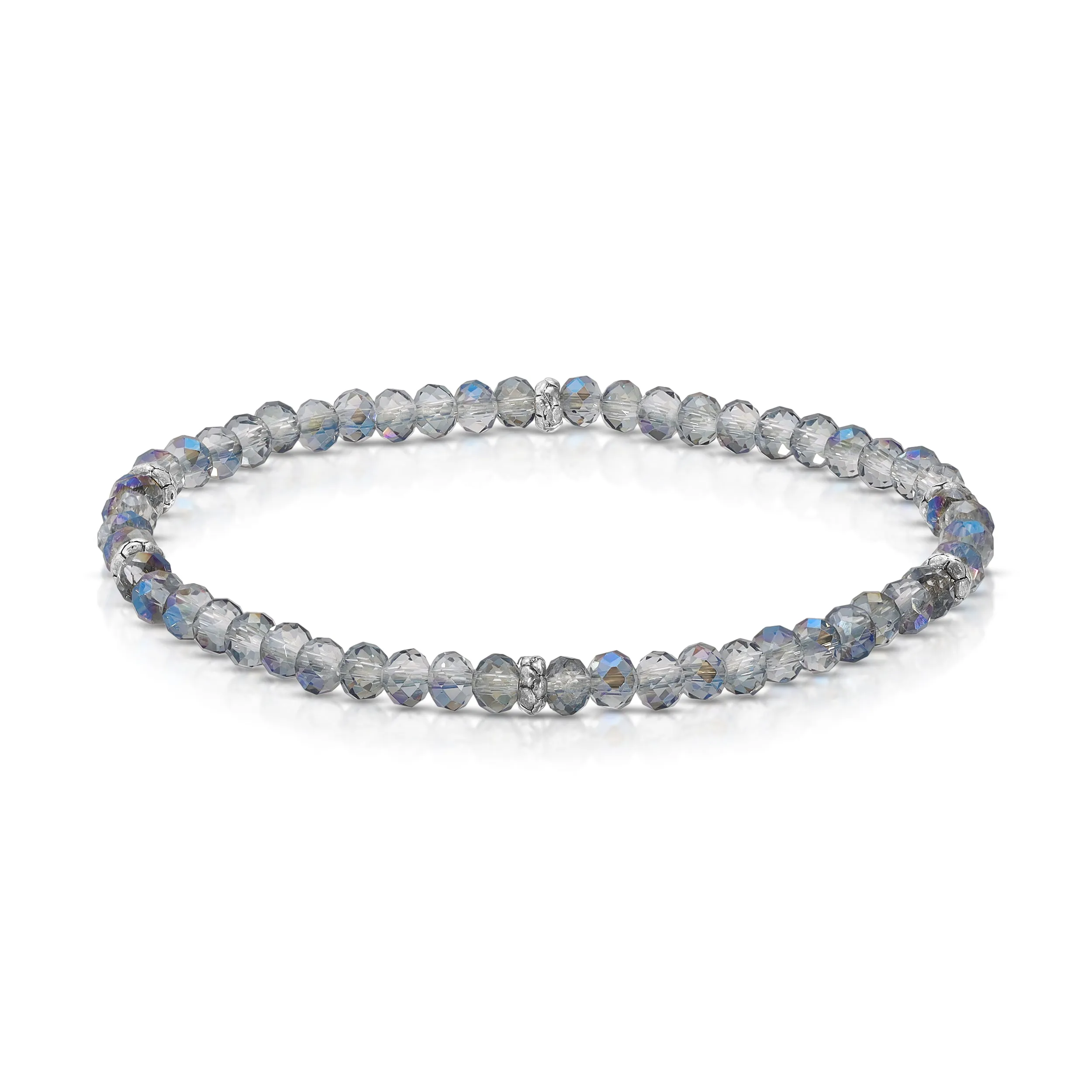 My FUN Colors Mini Crystal Bracelet Ice Blue / Silver Accent