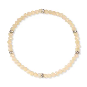 My FUN Colors Mini Crystal Bracelet Sand AB / Silver Accent