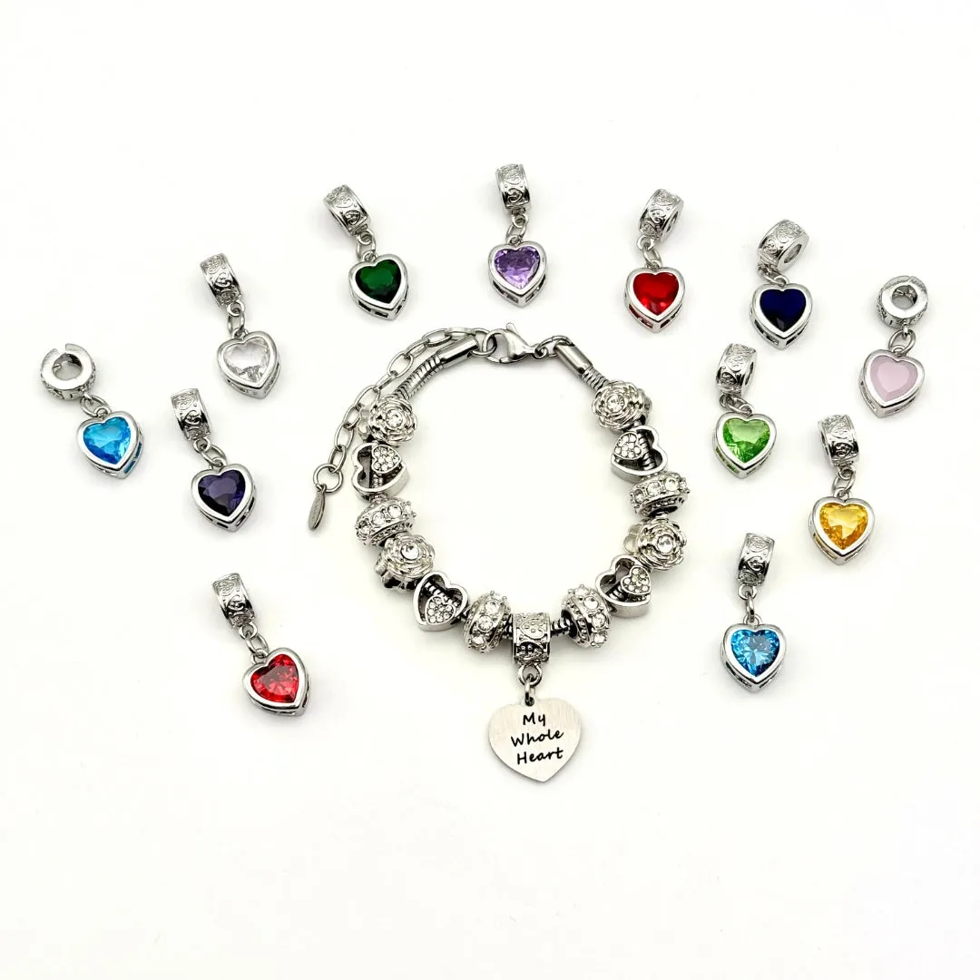 My Whole Heart Birthstone Bracelet