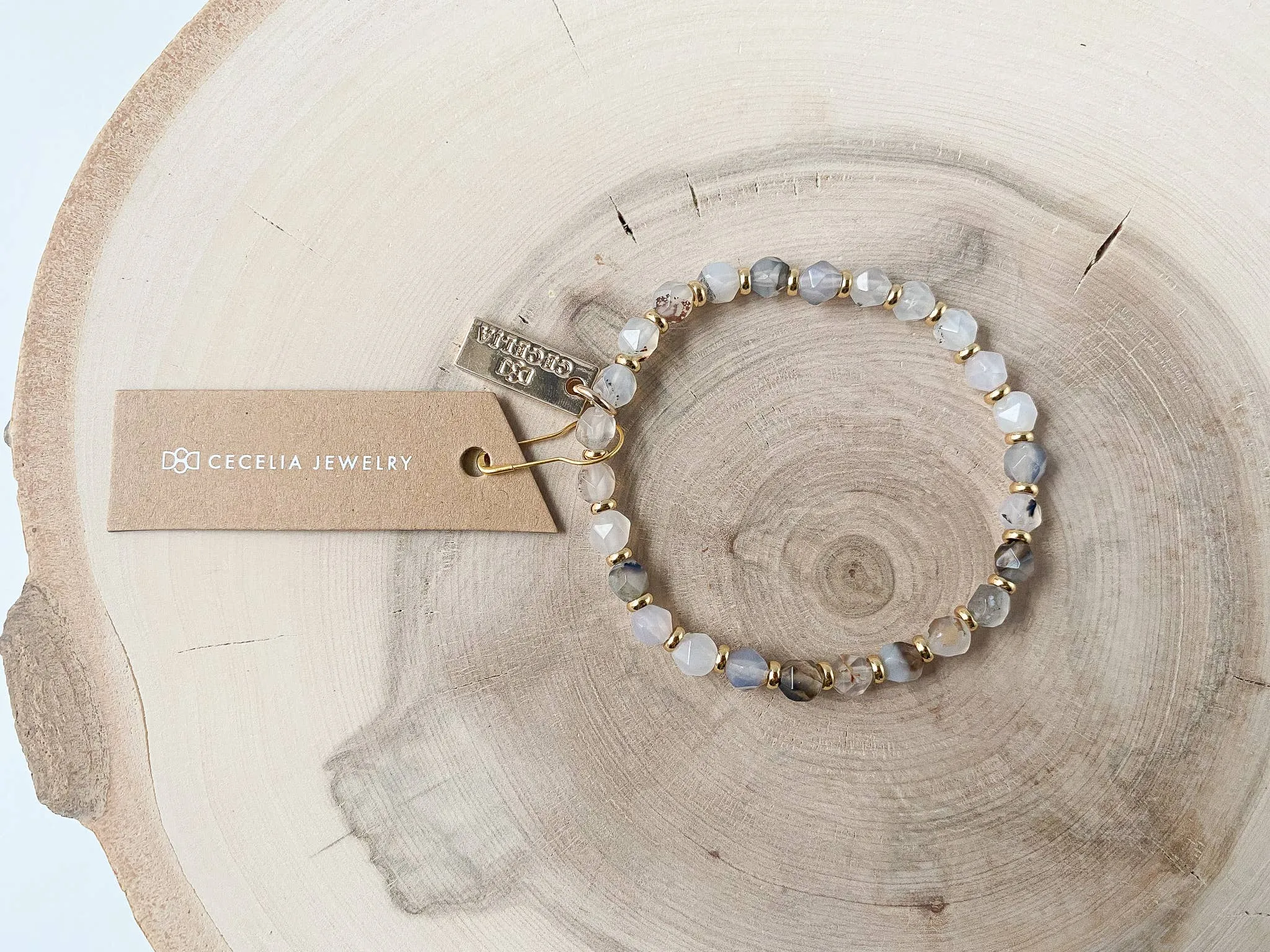 Natural & Gold Bracelet