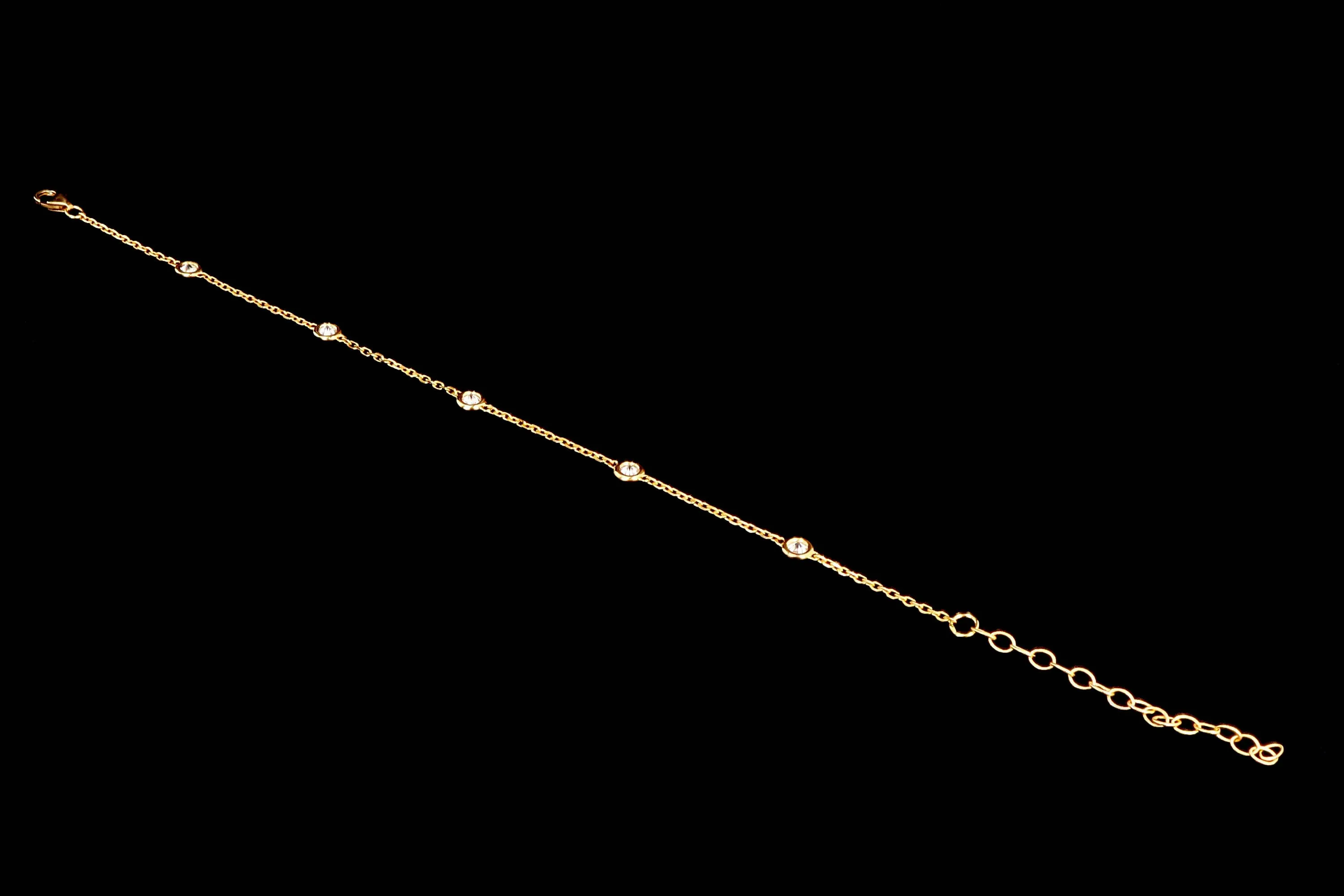 New 14K Yellow Gold .50 Carat Diamond By The Yard Bracelet