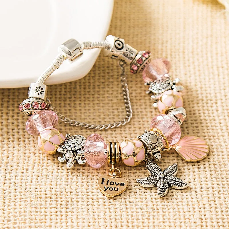 Ocean  Pandora Charm Bracelet