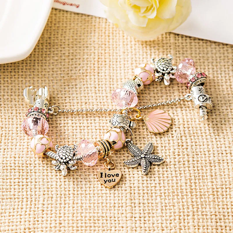 Ocean  Pandora Charm Bracelet