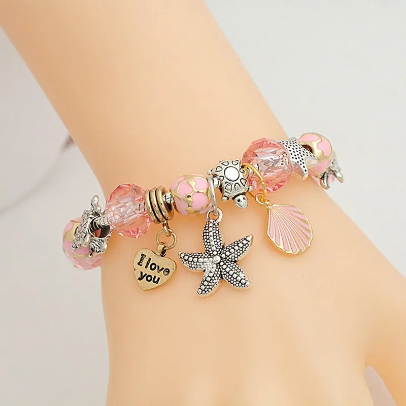 Ocean  Pandora Charm Bracelet
