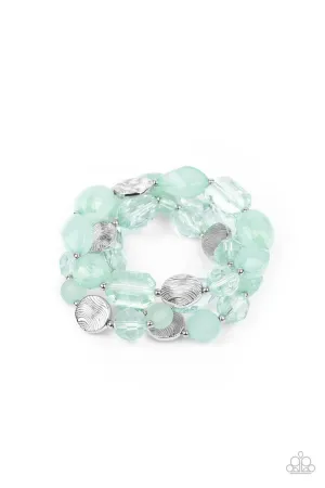 Oceanside Bliss Green Paparazzi Bracelet