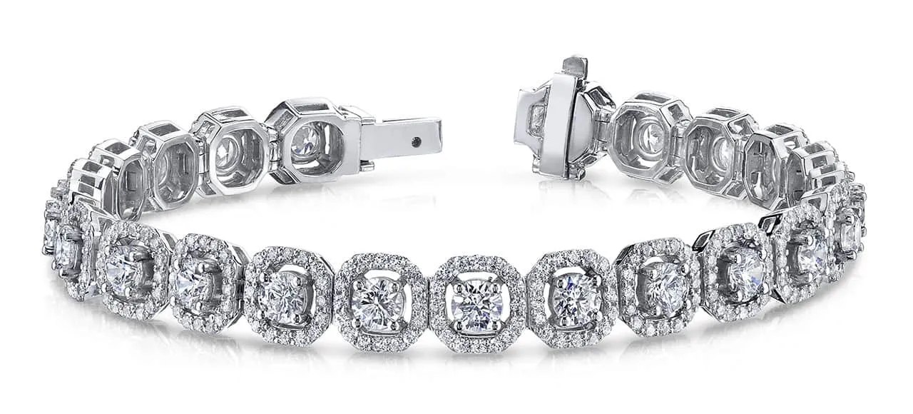Octagon Red Carpet Lab-Grown Diamond Bracelet with 8.69 ct.(finished) 1.2mm, 4mm