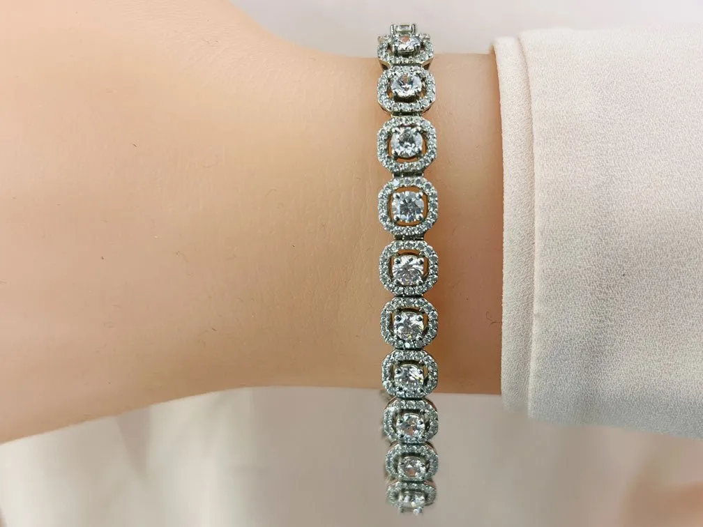 Octagon Red Carpet Lab-Grown Diamond Bracelet with 8.69 ct.(finished) 1.2mm, 4mm