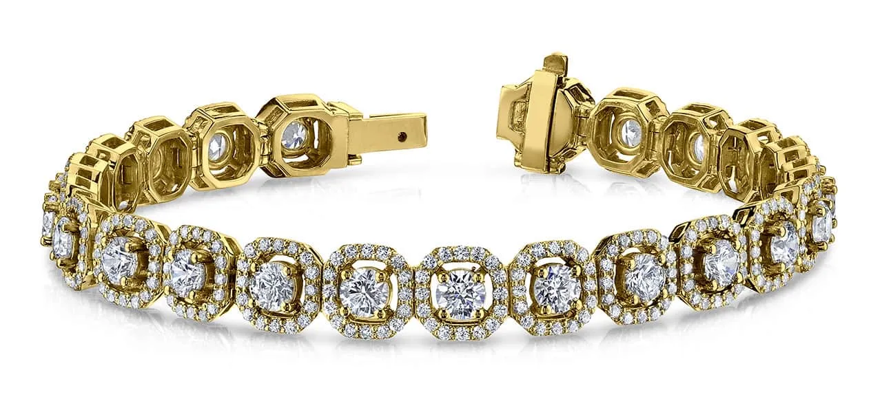 Octagon Red Carpet Lab-Grown Diamond Bracelet with 8.69 ct.(finished) 1.2mm, 4mm