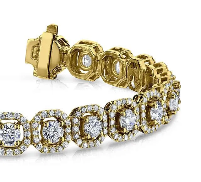 Octagon Red Carpet Lab-Grown Diamond Bracelet with 8.69 ct.(finished) 1.2mm, 4mm