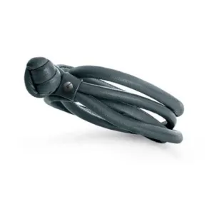 Ole Lynggaard Leather Bracelet - Grey