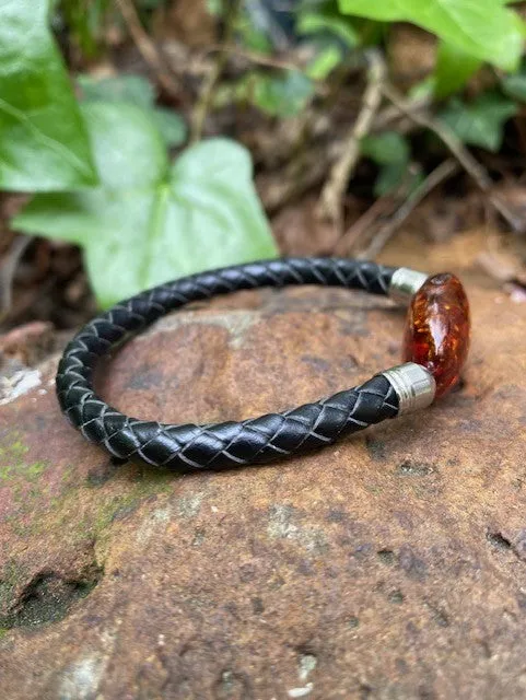 One Stone Amber Bracelet