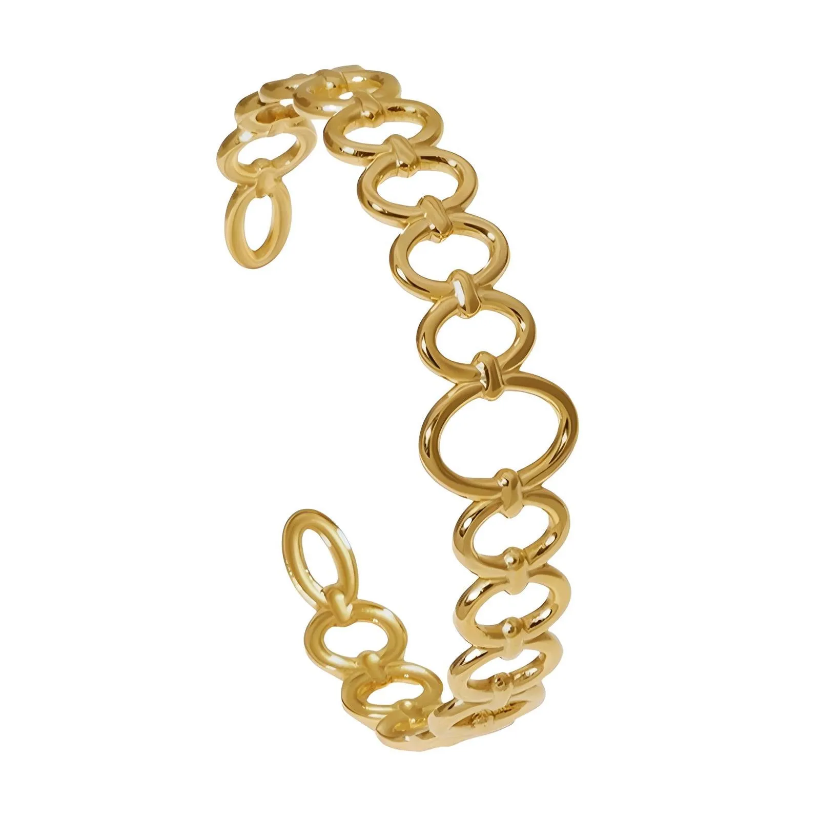 Open Circle Link Bracelet – 18K Gold