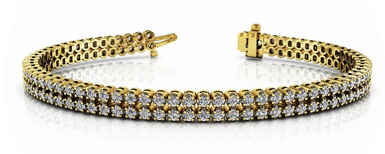 Opulent Double Row Diamond Tennis Bracelet Lab-Grown Diamond with 3.50 ct.(finished) 1.8mm