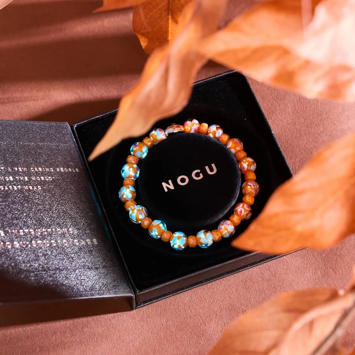 Orange Orchid | .925 Sterling Silver | Firefly Glass Blossom Bracelet