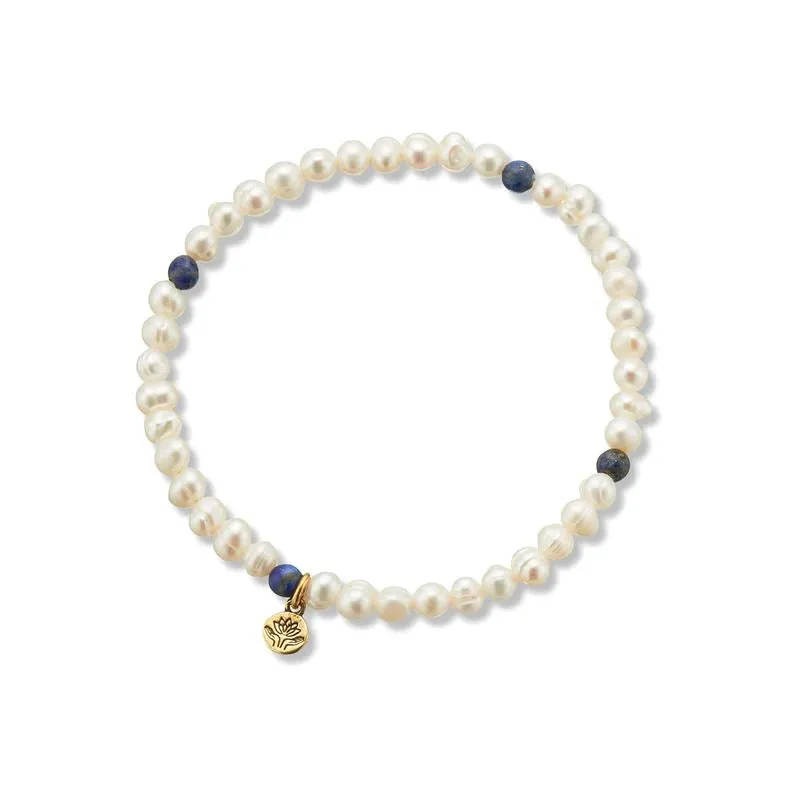 PALAS Pearl & Lapis Lazuli Propensity Gem Bracelet