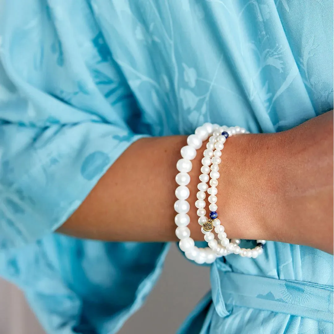 PALAS Pearl & Lapis Lazuli Propensity Gem Bracelet