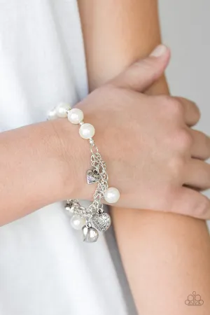 Paparazzi - More Amour - White Pearl Bracelet