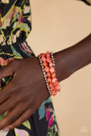 Paparazzi Seaside Siesta - Orange Stretch Bracelets