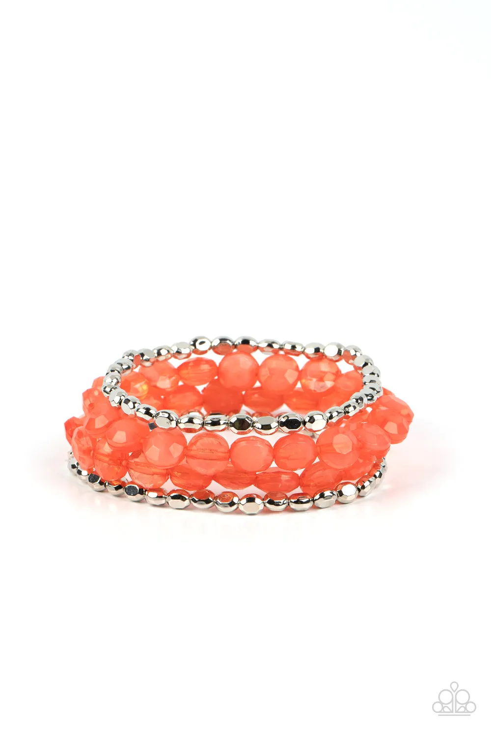 Paparazzi Seaside Siesta - Orange Stretch Bracelets