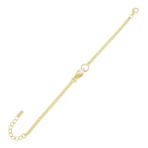 Pavé Snake Interlocked Chain Bracelet