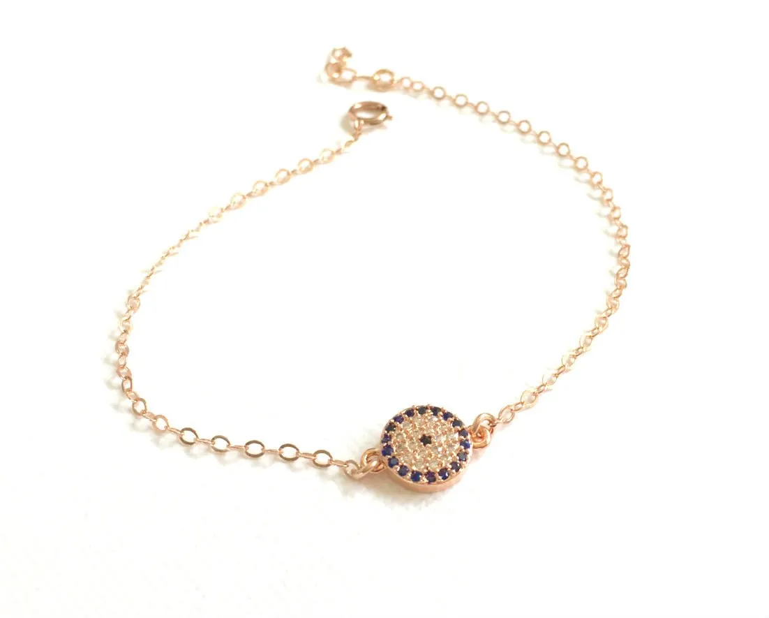Paved Evil Eye Bracelet