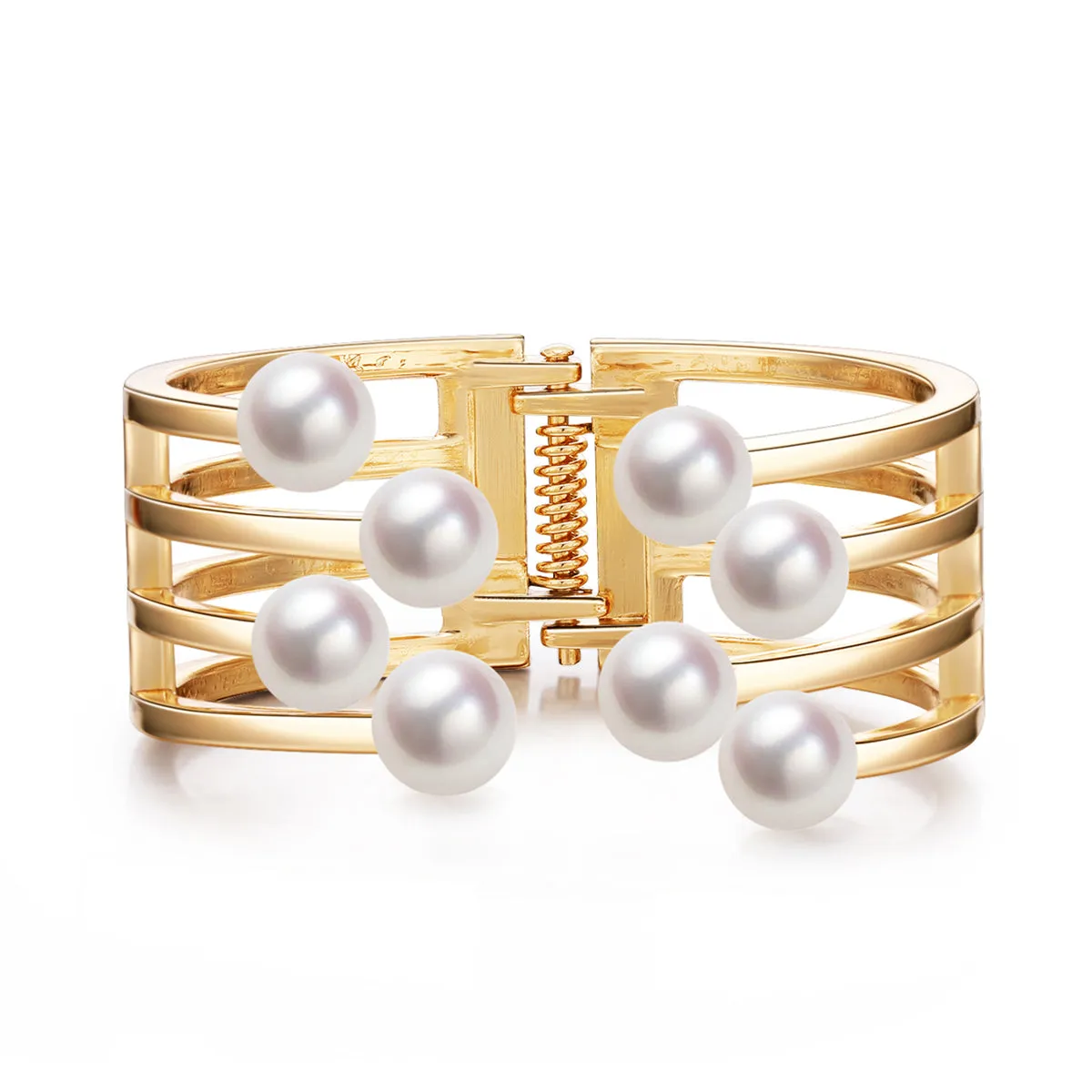 Pearl & 18K Gold-Plated Cuff