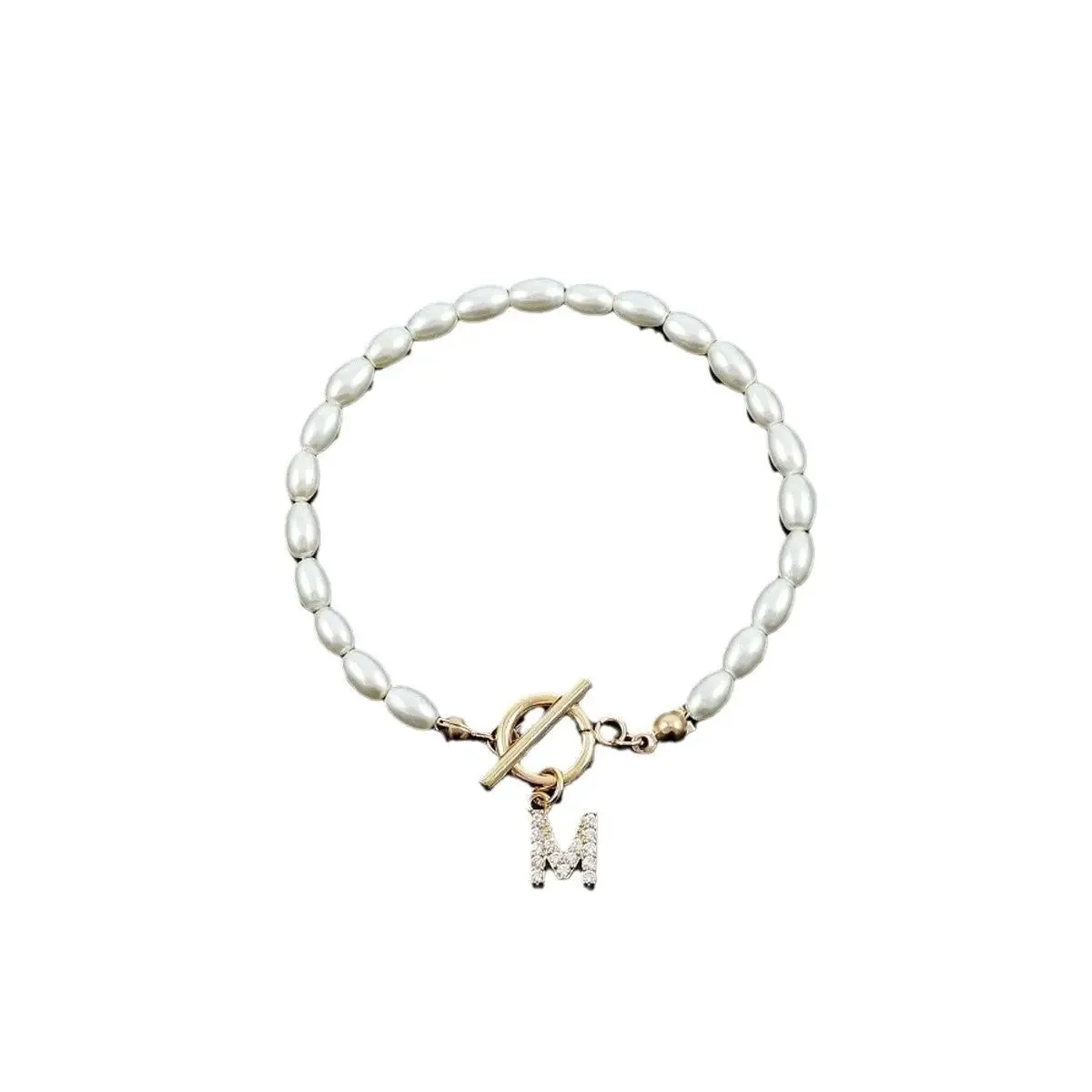 Pearl Letter Bracelet Women 26 Letter Bracelet