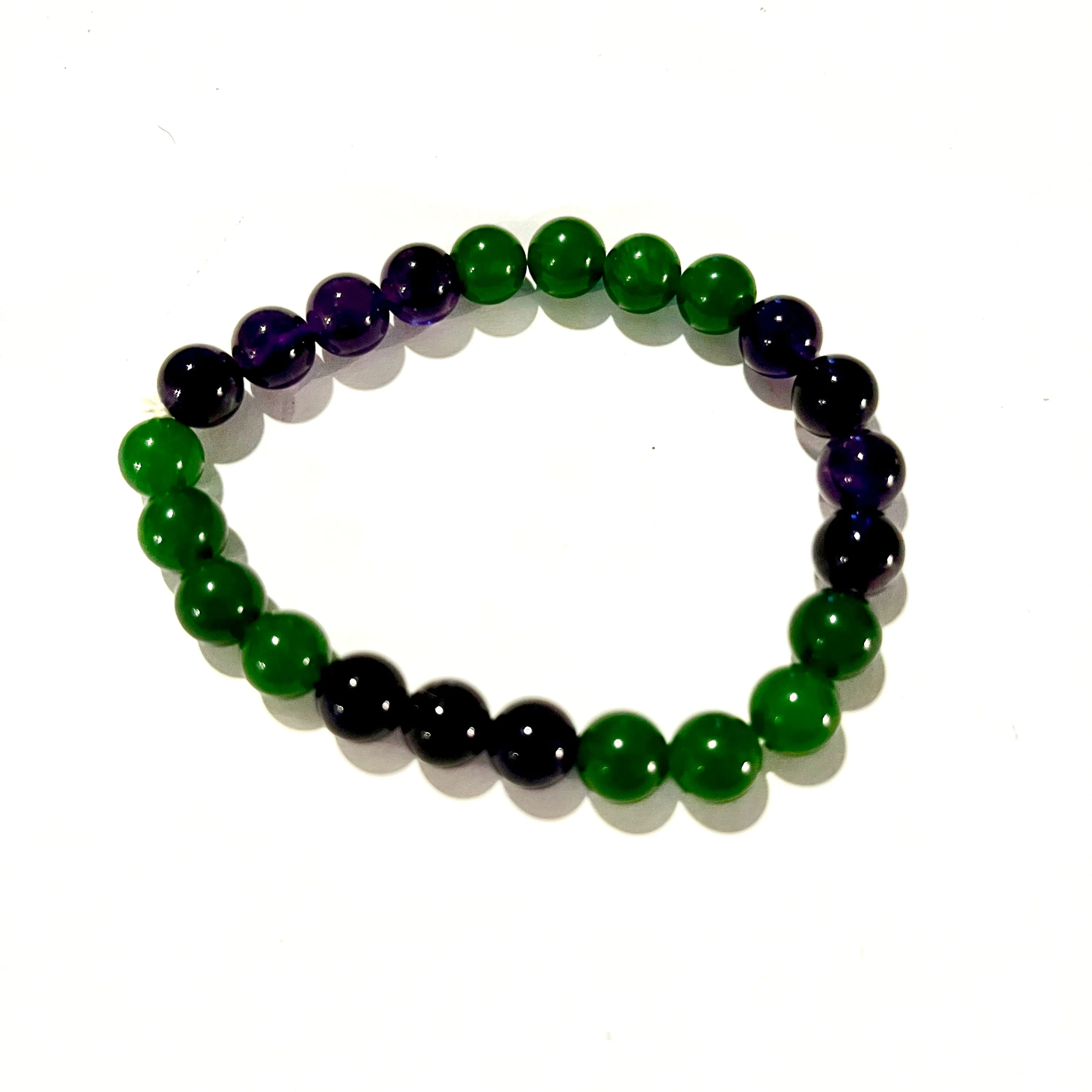 Pearl, rose quartz, aventurine, red tiger's eye, smoky quartz bracelets