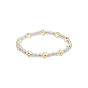 Pearl Sincerity Pattern Gold Bead Bracelet 6mm