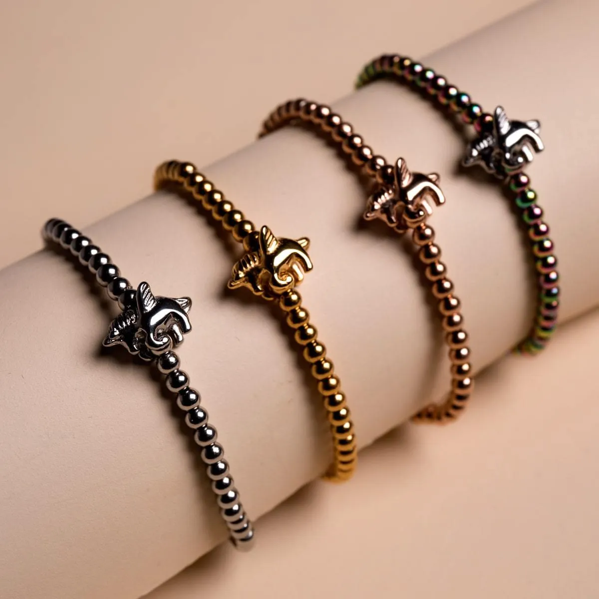 Pegasus | 18k Rose Gold | Winged Unicorn Charm Bracelet