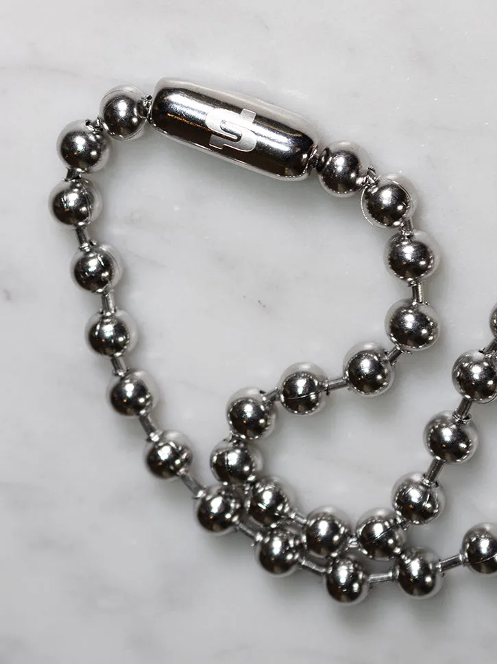 Perfume Studio Baby Punk Steel Necklace, Orange Bead, 19"