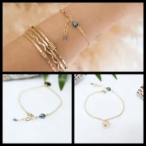 Personalised Keshi Pearl Charm Bracelet