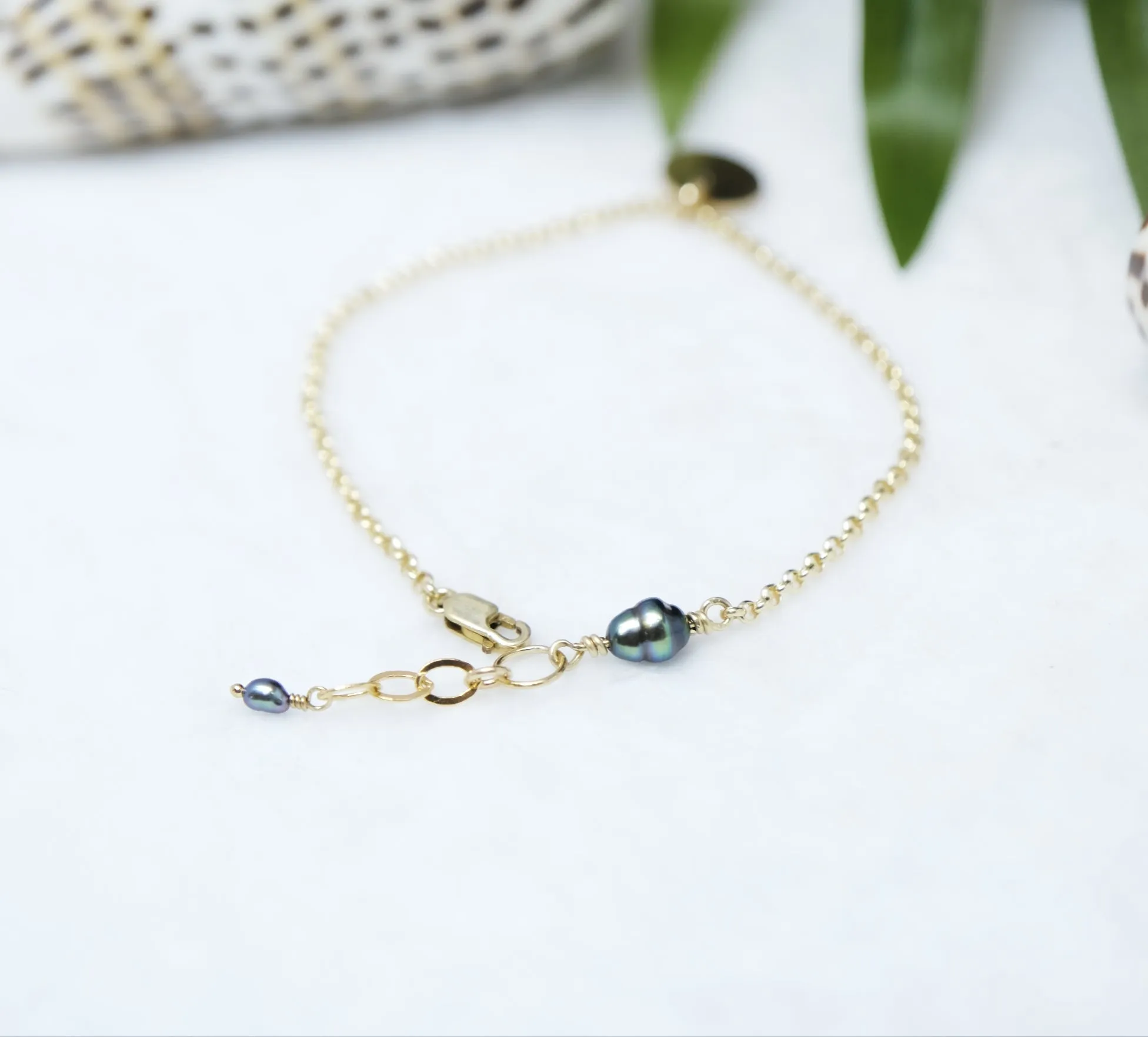 Personalised Keshi Pearl Charm Bracelet