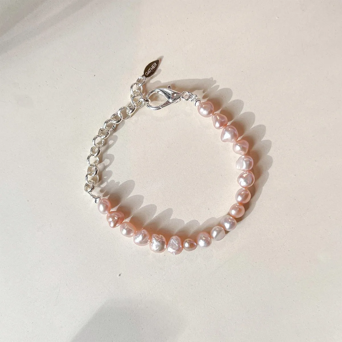Petal Pearl Bracelet - Silver