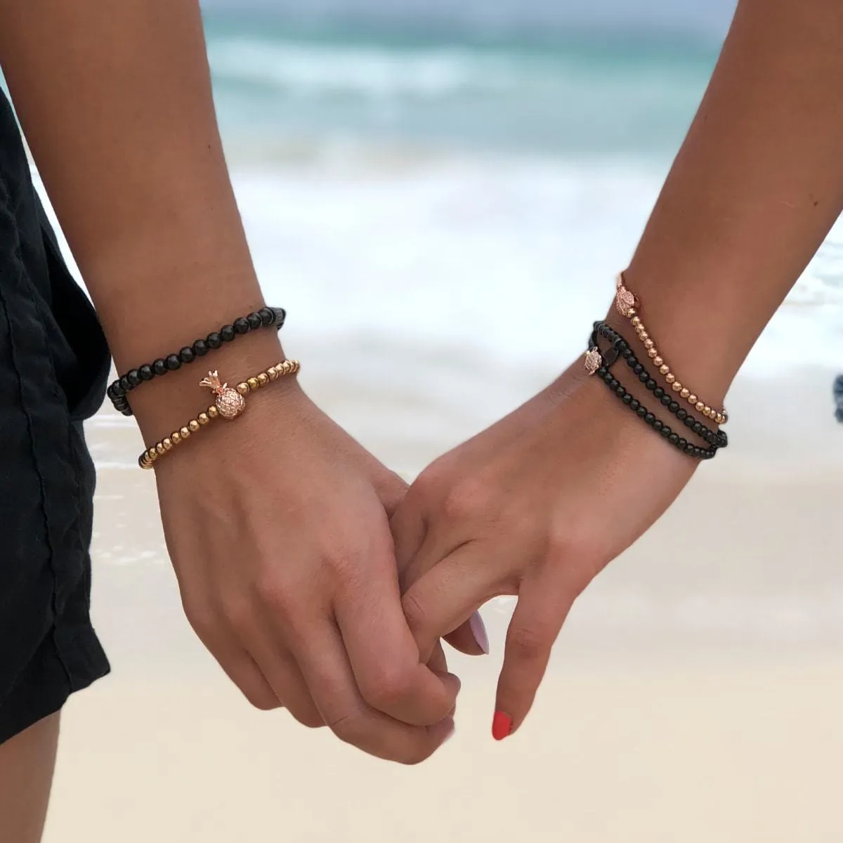 Piña Colada | 18k Rose Gold | Crystal Pineapple Bracelet