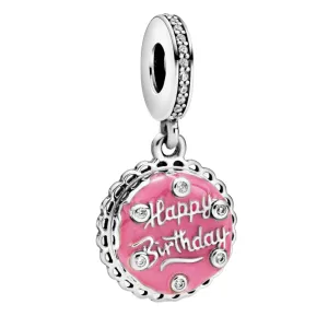 Pink Birthday Cake Dangle Charm