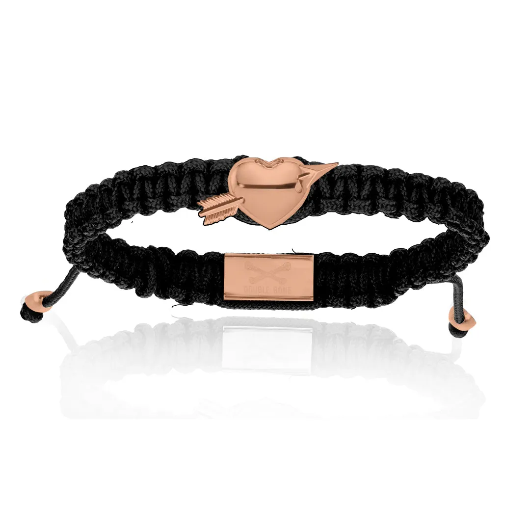 Pink Gold and Black Bracelet Combination