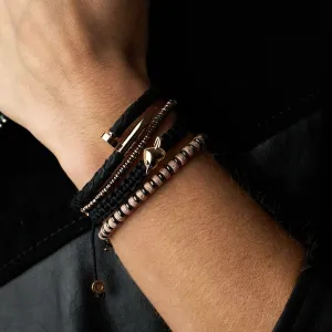Pink Gold and Black Bracelet Combination