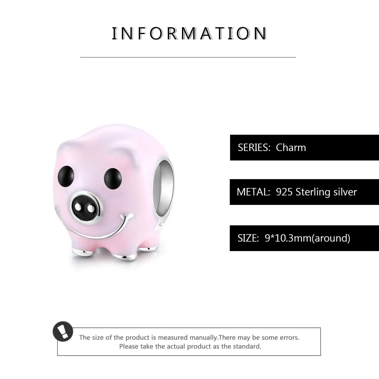Pink Pig Charm