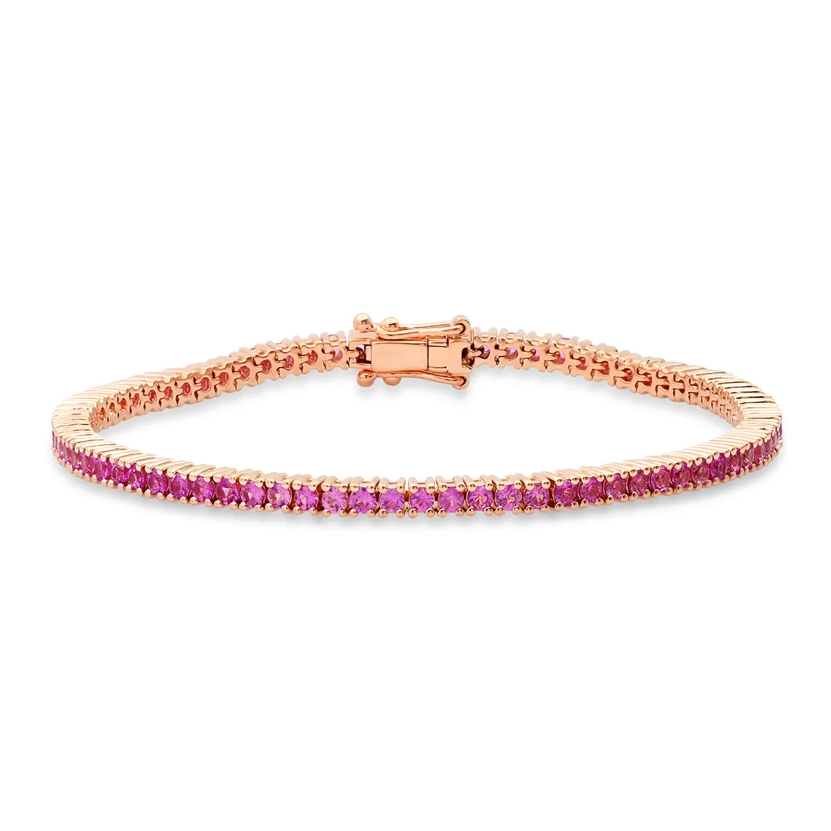 Pink Sapphire Classic Tennis Bracelet
