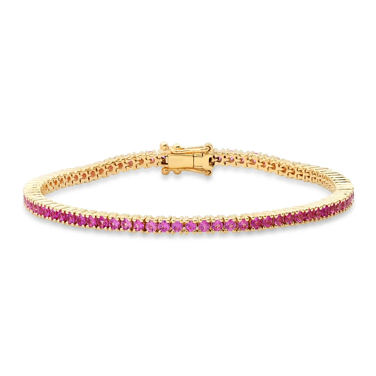 Pink Sapphire Classic Tennis Bracelet