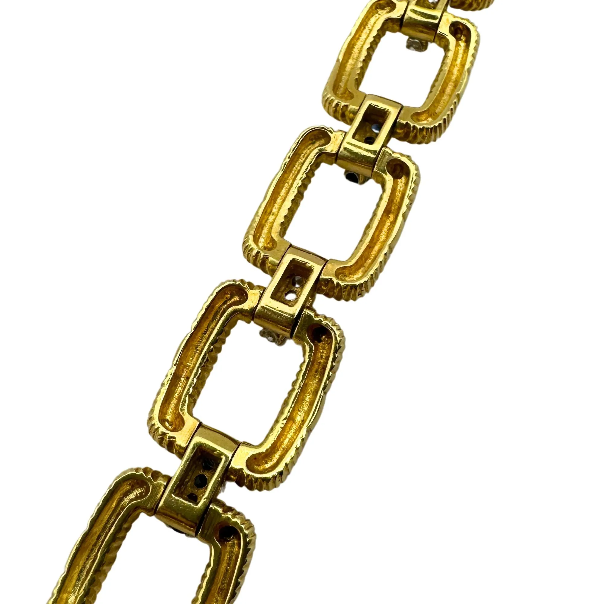 Platinum and 18k 1960's Cartier Diamond and Sapphire Bracelet