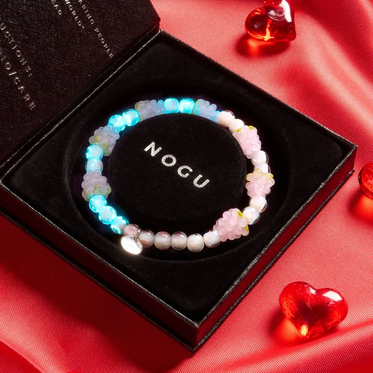 Polka Dot Pink | .925 Sterling Silver | Firefly Glass Berry Bracelet
