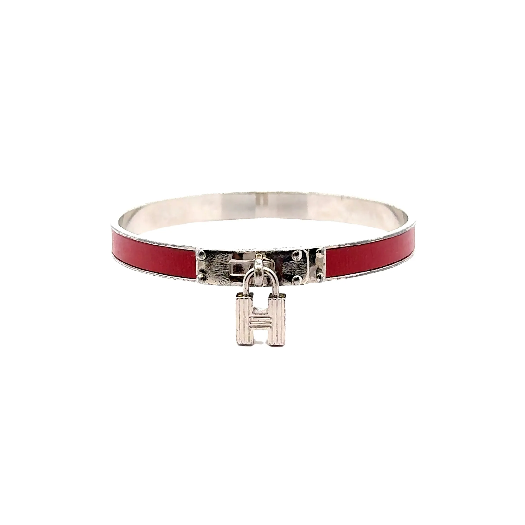 Pre-Owned Hermes Kelly H Lock Cadena Charm Bangle