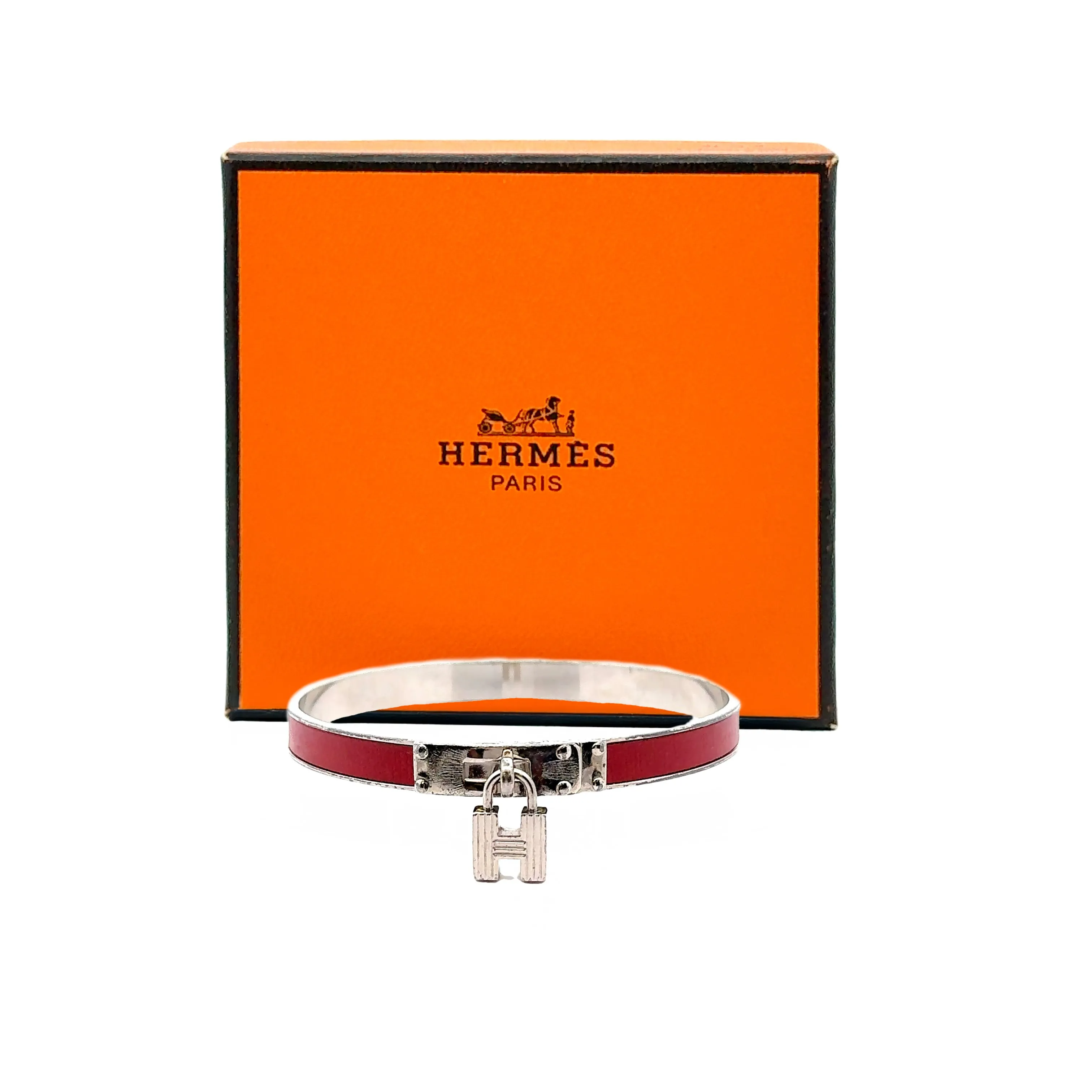 Pre-Owned Hermes Kelly H Lock Cadena Charm Bangle