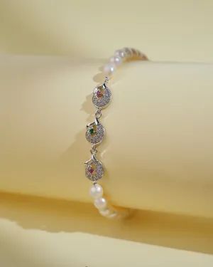 Pretty White 1 lLine Pearl Bracelet