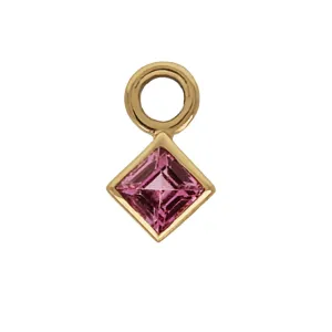 Princess Cut Gemstone Charm