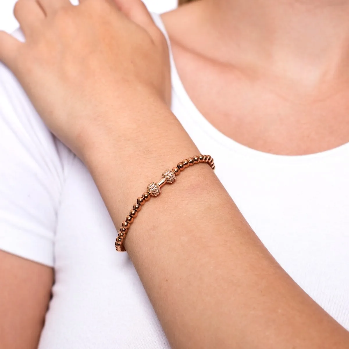 Pump | 18k Rose Gold | Crystal Fitness Bracelet
