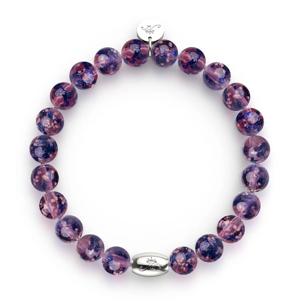 Purple Elixir | .925 Sterling Silver | Firefly Glass Bracelet