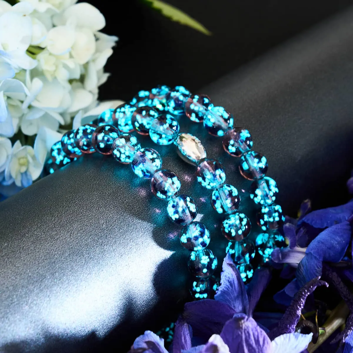 Purple Elixir | .925 Sterling Silver | Firefly Glass Bracelet